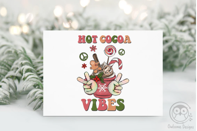 Hot COcoa Vibes Hippie Christmas Sublimation