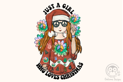 Hippie Girl Christmas Sublimation