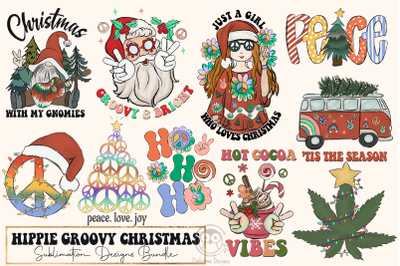 Hippie Groobvy Christmas Sublimation Bundle