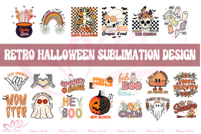 Retro Halloween Sublimation Design