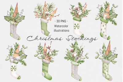 Watercolor Christmas Stockings