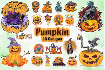 Halloween Pumpkin PNG Bundle