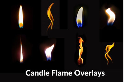 Candle flame overlays
