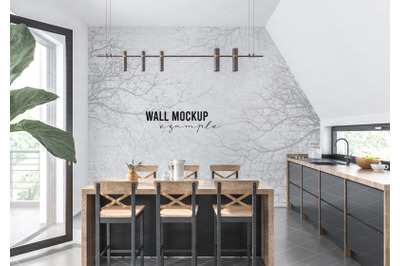 Wall mockup&2C; Wallpaper mockup