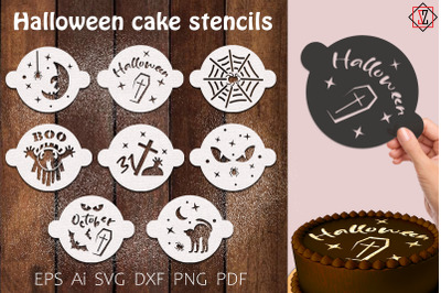Halloween Cake Stencils/Cut File/SVG