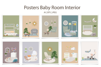Posters Baby Room Interior