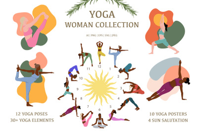 YOGA WOMAN COLLECTION CLIPART