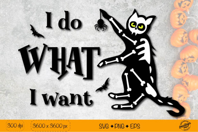 Creepy Halloween| Black cat SVG| Halloween quote