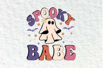 Retro Spooky Babe Halloween Svg, boo svg