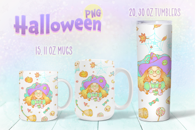 Halloween mugs 15 oz, 11 oz and Tumblers 20, 30 oz templates