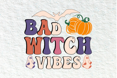 Retro bad witch vibes Halloween svg
