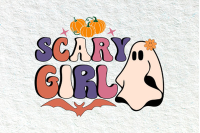 Retro Scary Girl Halloween svg
