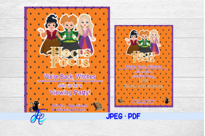 Hocus Pocus Viewing Party Poster and Invitation!