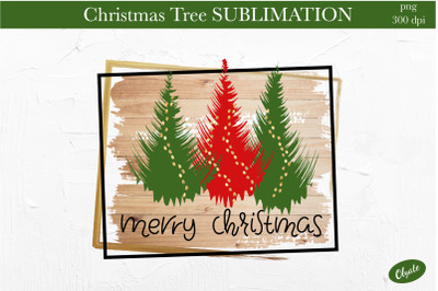 Christmas Tree Sublimation PNG. Merry Christmas With Tree