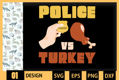 Police vs Turkey Thanksgiving