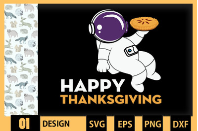 Astronaut Happy Thanksgiving SVG