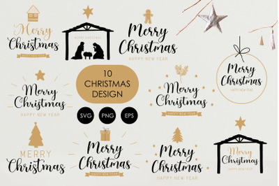 Christmas SVG files, Christian holiday files, Christmas bundle Svg