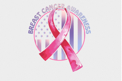 Breast cancer awareness sublimation with USA flag