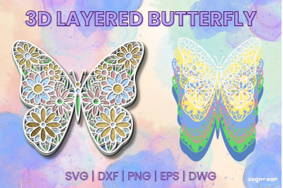 3D Butterfly SVG