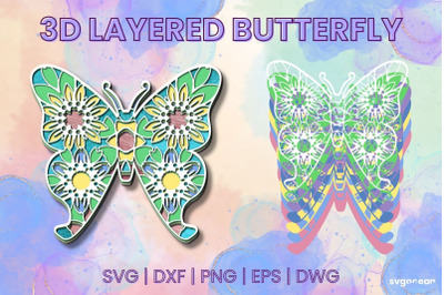 3D Layered Butterfly