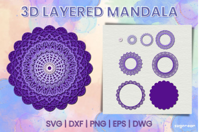 3D Mandala SVG