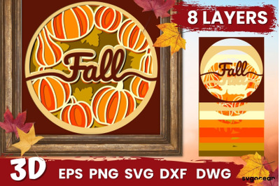 Fall Shadow Box Svg