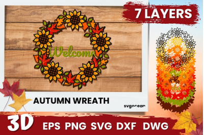 3D Welcome Wreath Svg