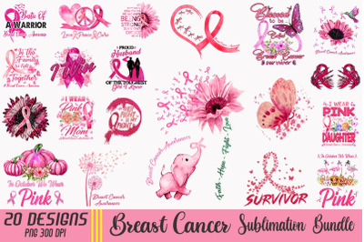 Breast Cancer Awareness Sublimation Bundle-20 Designs-220917