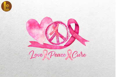 Peace Love Cure Breast Cancer Awareness