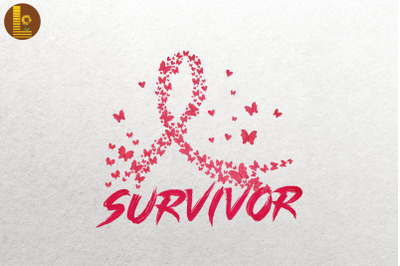 Survivor Pink Ribbon Won Breast Cancer