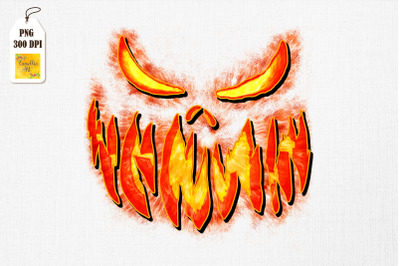 Fire Jack O Lantern Face Halloween