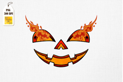 Jack O Lantern Face with Fire Eye