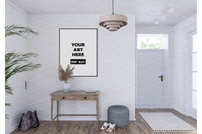 Interior scene artwork background frame mockup