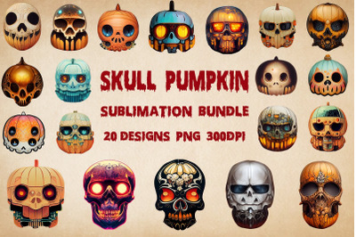 Skull Pumpkin Bundle-20 Designs-220920