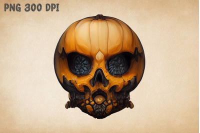 Skull Pumpkin Art