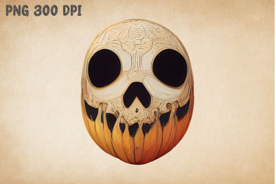 Ghost Skull Pumpkin