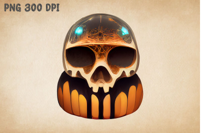 Skull Pumpkin Art 3