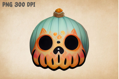 Cute Kawaii Skull Pumpkin 3