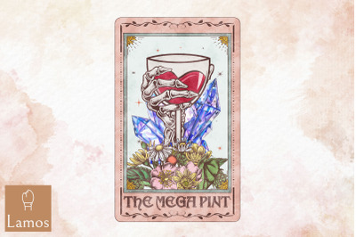 The Mega Pint Skeleton Tarot Card