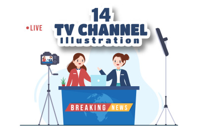 14 TV Channel Illustration