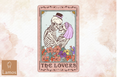 The Lovers Skeleton Tarot Card