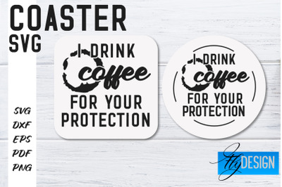 Coasters SVG | Coffee SVG Design | Funny Quotes