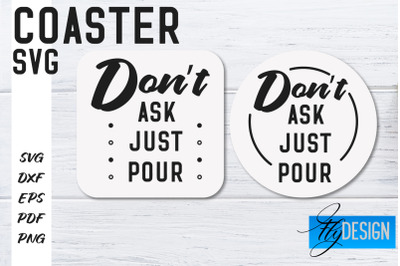 Coasters SVG | Coffee SVG Design | Funny Quotes