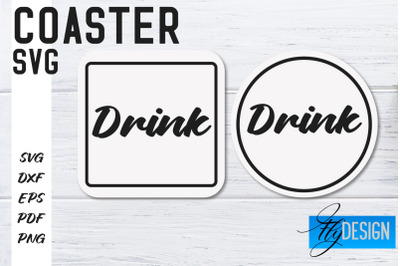 Coasters SVG | Coffee SVG Design | Funny Quotes