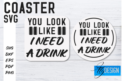 Coasters SVG | Coffee SVG Design | Funny Quotes