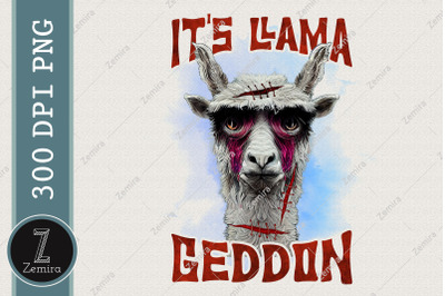 It&#039;s Llamageddon Halloween Llama Zombie