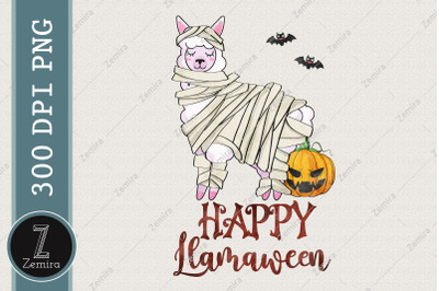 Happy Llamaween Funny Halloween Llama