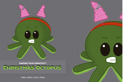 christmas octopus hairband christmas tree