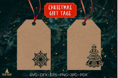 Christmas tree template | Christmas gift tag svg