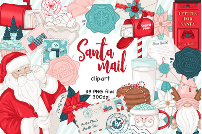 Santa Mail Cliparts